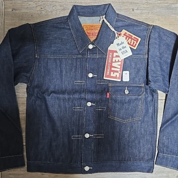 리바이스 LVC 1936 타입1 자켓 콘밀 리지드 S