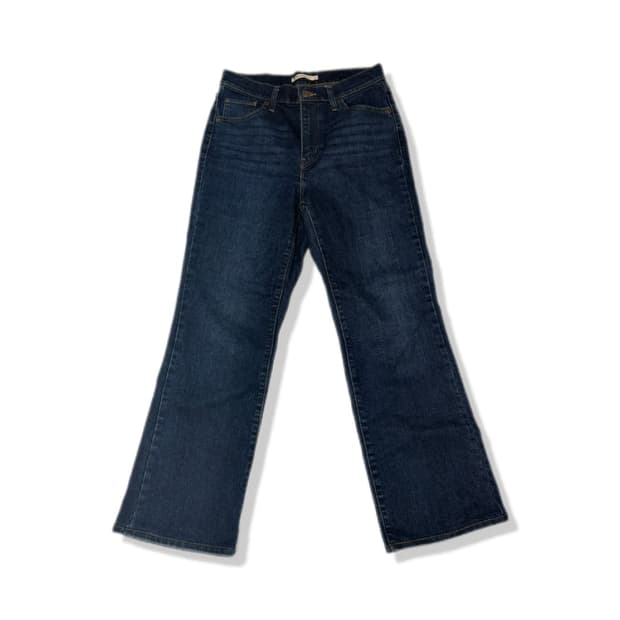 리바이스 하이웨이스트 크롭 플레어진