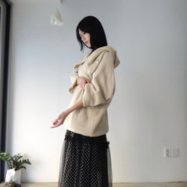 TIME multyway split high neck knit 