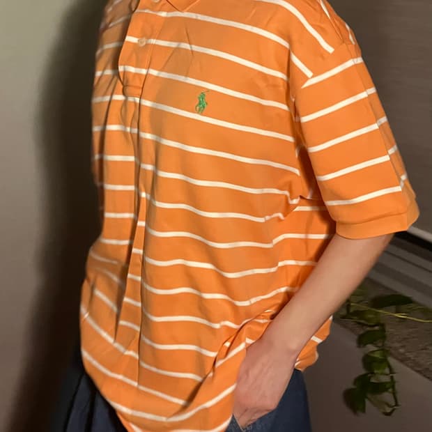 Polo 폴로 셔츠 오렌지 스트라이프