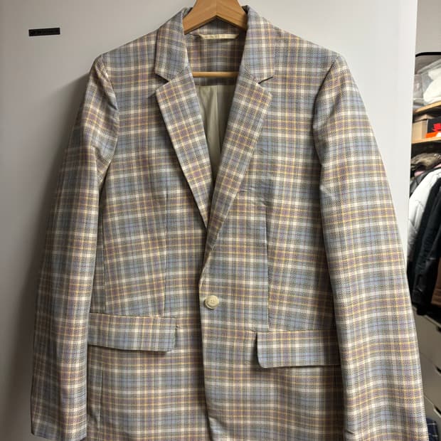 [38] 코스 체크 블레이저 자켓 멀티