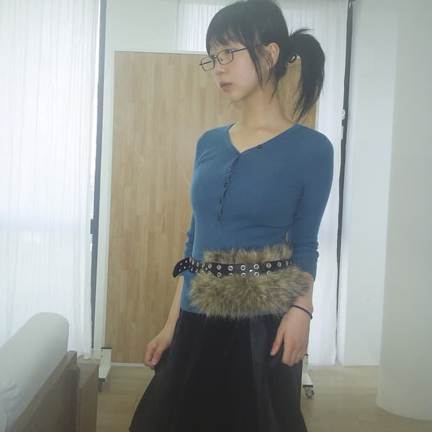 vintage cobalt knit top