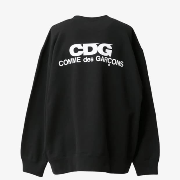 [M] CDG 오버사이즈 스웨트셔츠 맨투맨 블랙