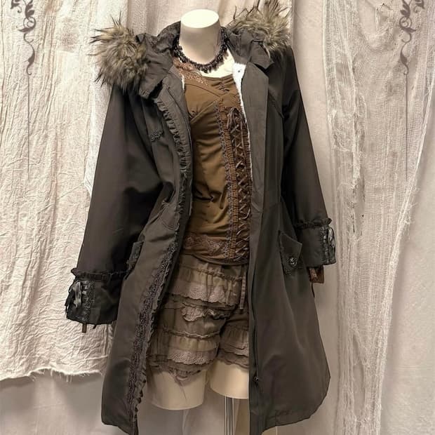 Axes femme Fairy Lace Pointed Field Coat