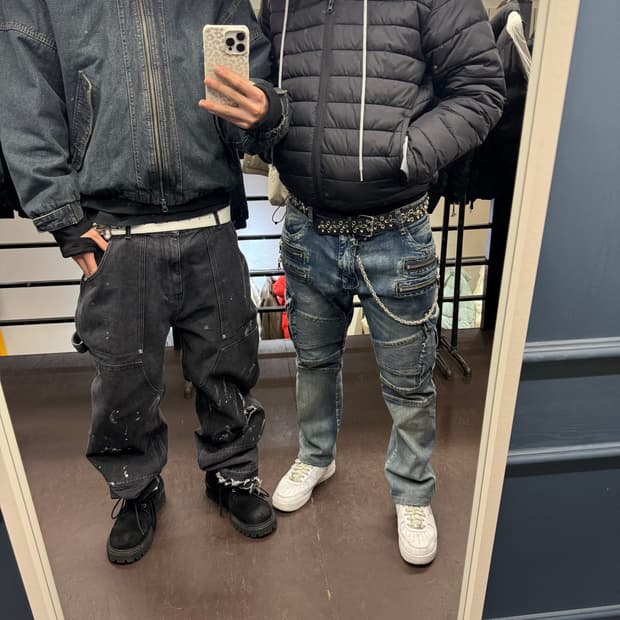 발망맛 바이커 데님 청바지