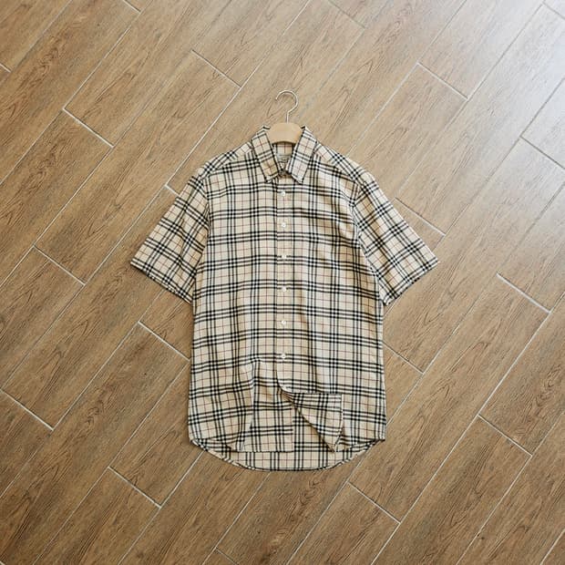 BURBERRY LONDON 버버리 런던 노바 체크 반팔 셔츠 S