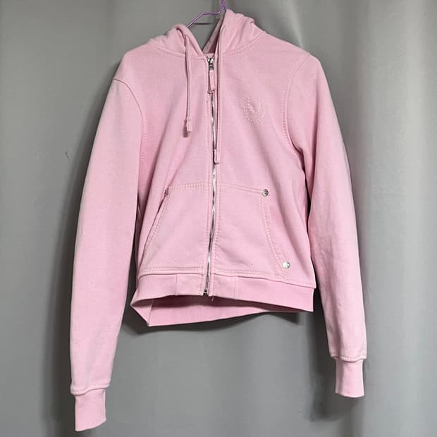 트루 릴리전 핑크 기모 후드티 M