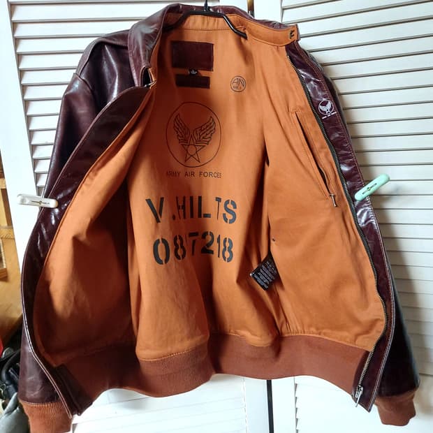 알리발 A-2 말가죽자켓 L