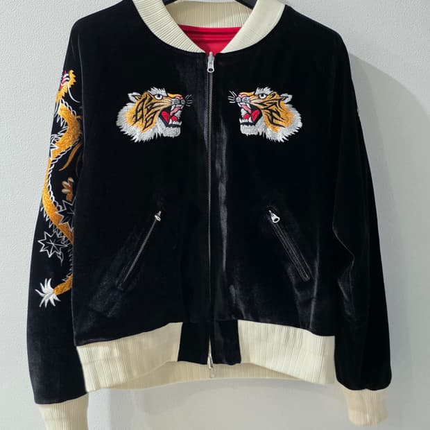 다크룸 벨벳 스카잔 리버서블 자켓 L