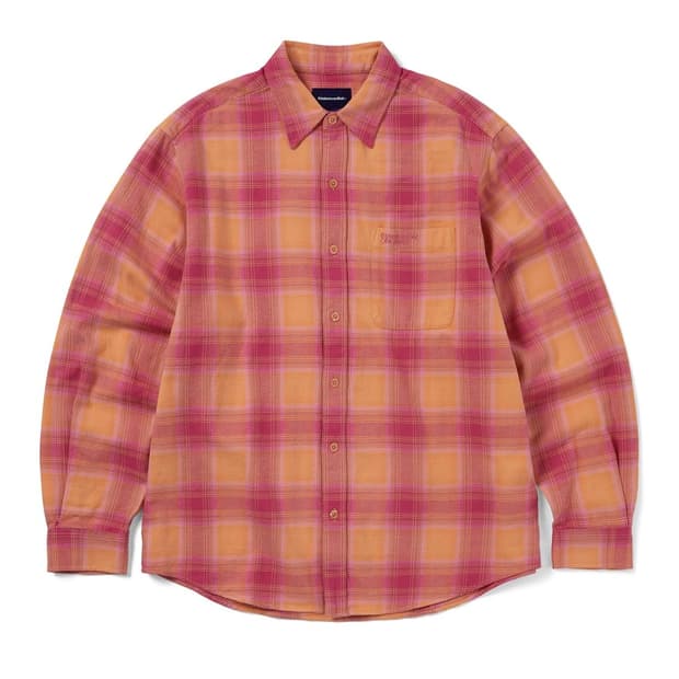디스이즈네버댓 Flannel Shirt Pink 핑크 셔츠 XL