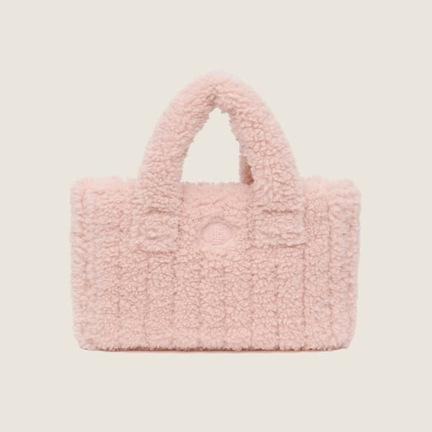 (미사용) 시엔느 시어링 베어 패딩 백 - 베이비 핑크