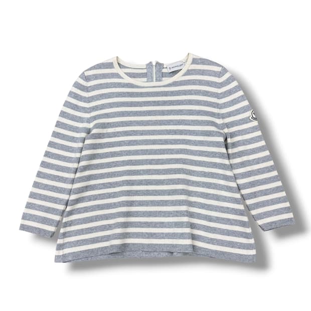 몽클레르 스트라이프 코튼 니트 티셔츠