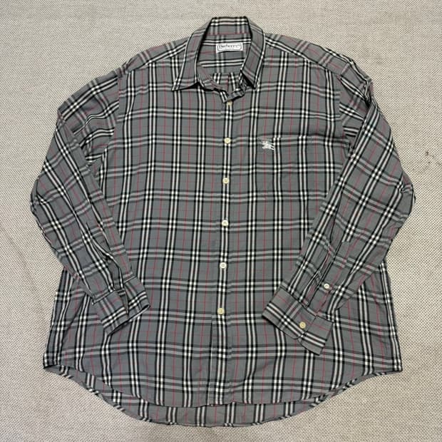 버버리 빈티지 체크 긴팔 셔츠