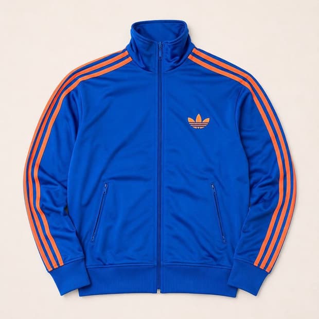 Adidas 아디다스 구형 블루 형광 트랙탑 져지