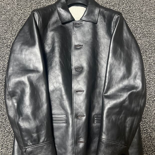 새상품) 타이가타카하시 lot 801 말가죽 카코트 블랙 38 사이즈