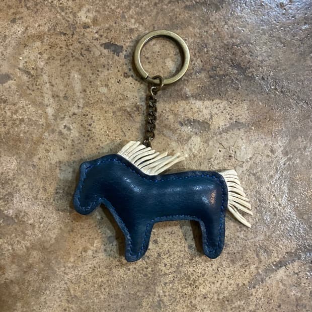 빈티지 가죽 말 키링