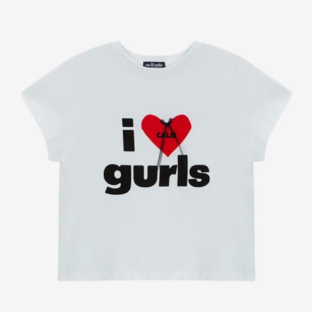 애즈이프캘리 CALIE GURLS T-SHIRT WHITE