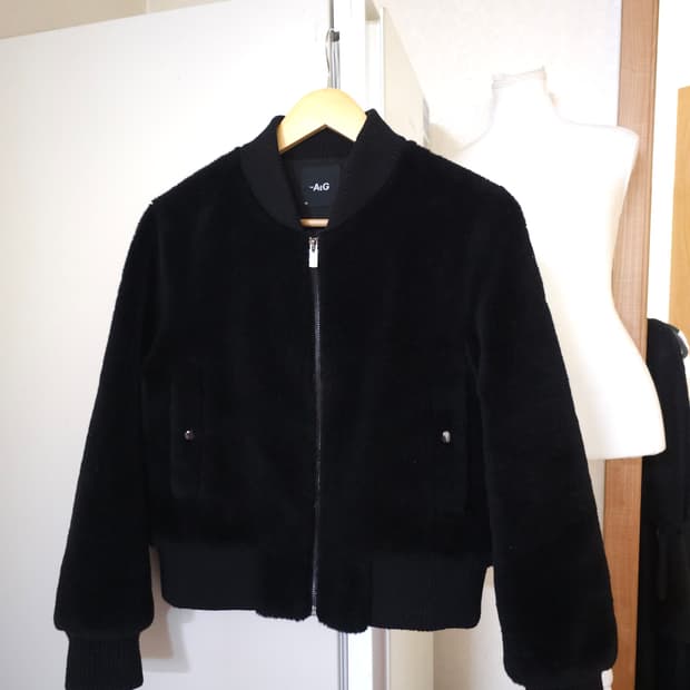 더엣지 양모 봄버자켓 블루종