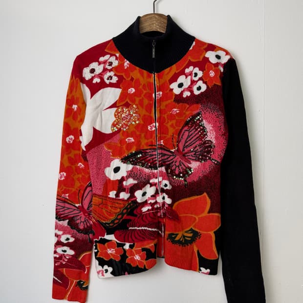 CUSTO BARCELONA 시퀸 니트 집업