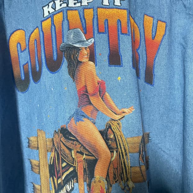 90s Screenstars fruit of the loom카우보이청셔츠