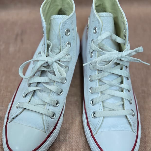 컨버스 250mm- 올스타 레더 하이 화이트