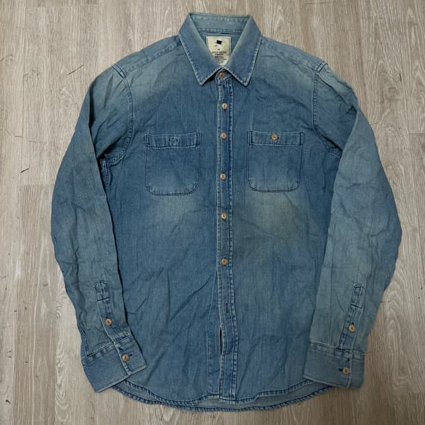 골든구스 베이직 워싱 데님셔츠 청셔츠 M/95 