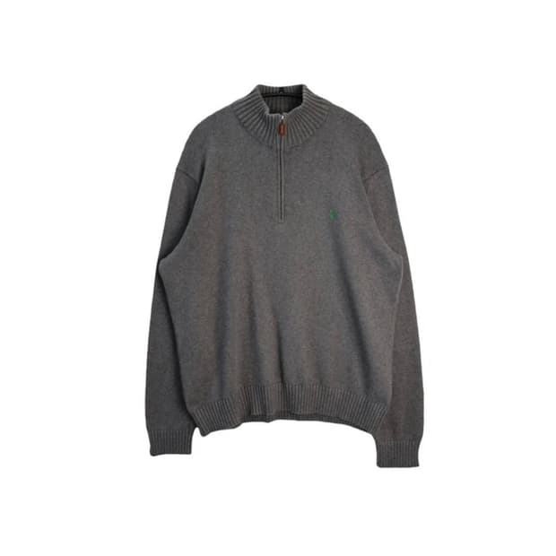 폴로 랄프로렌 반집업 니트 차콜 XL