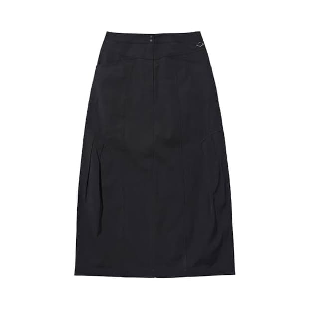 미스치프 롬버스 롱 스커트 블랙