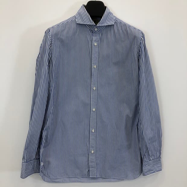 루이지 보렐리 나폴리 블루 스트라이프셔츠 100