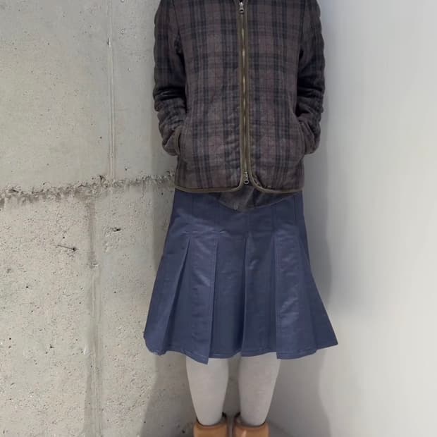 (급처) 체크 울자켓 1/2 Quilting Wool jacket 