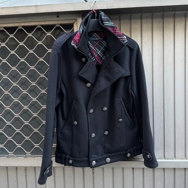 PINCPONC black double breasted buttoned 