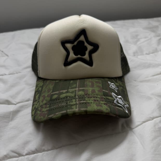 스타팀 레오파드 트러커캡 그린 스타팀 모자