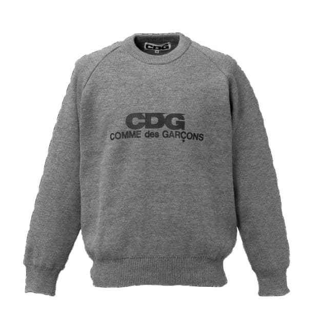 CDG 라운드넥 스쿨 풀오버 그레이 (XL)