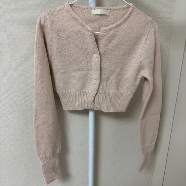 쓰리타임즈 가디건 핑크