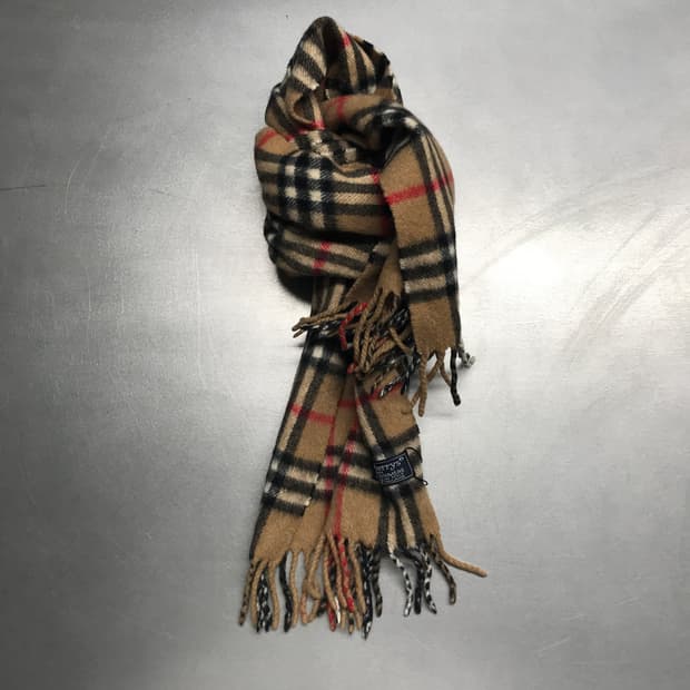 버버리 정품 캐시미어 머플러 베이지