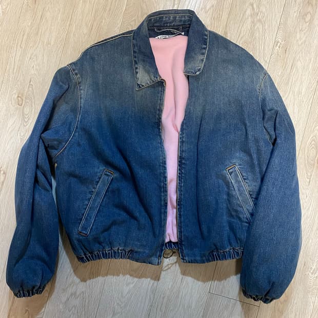 (EU 48) 아크네스튜디오 패디드 데님 봄버 자켓
