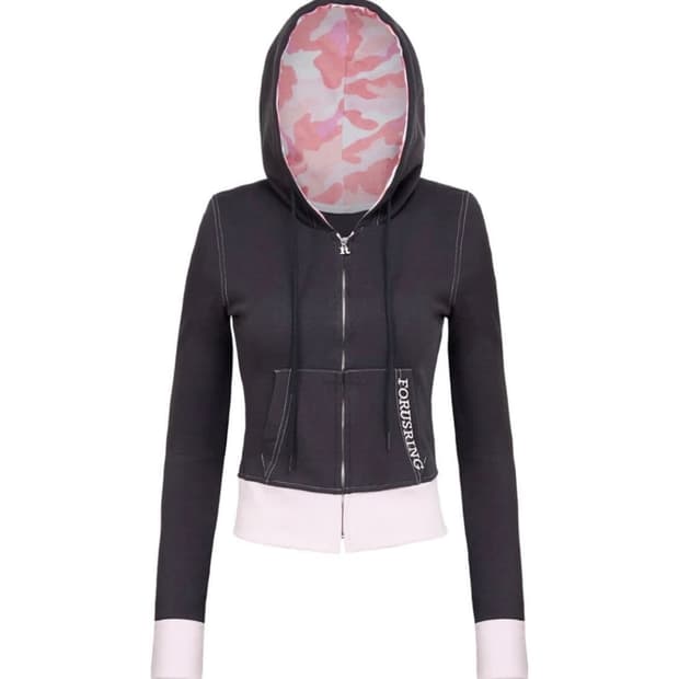 BEBE CAGO TRAINING HOODIE charcoal