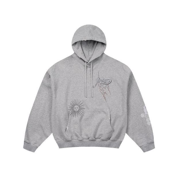 인세인개러지 INSANE RHINESTONE HOODIE_MELANGE 