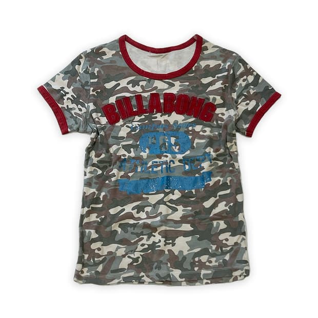 Military patch work ringer tee