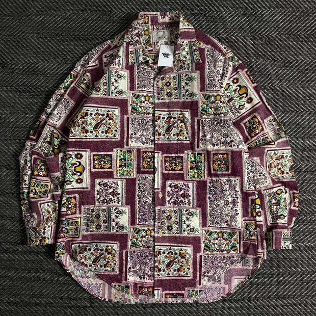 일본 빈티지 패턴 디테일셔츠o 3451