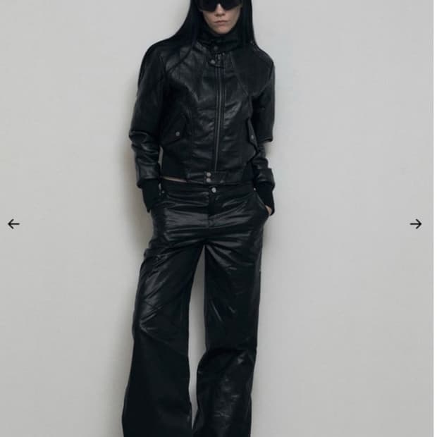 보헤미안서울 하이넥 모토자켓 슬림핏