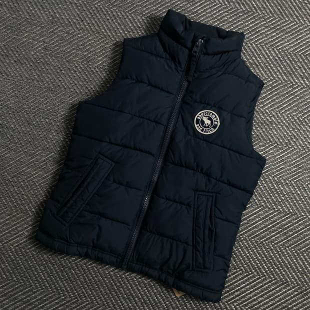 아베크롬비 y2k 크롭 빈티지 다운 베스트y 4632