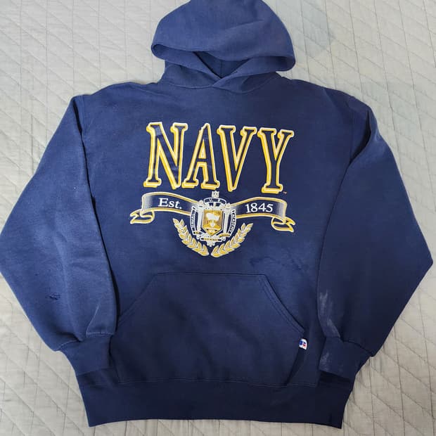 [XL] 90s 러셀 애슬레틱 Navy 네이비 후드티 트래쉬드