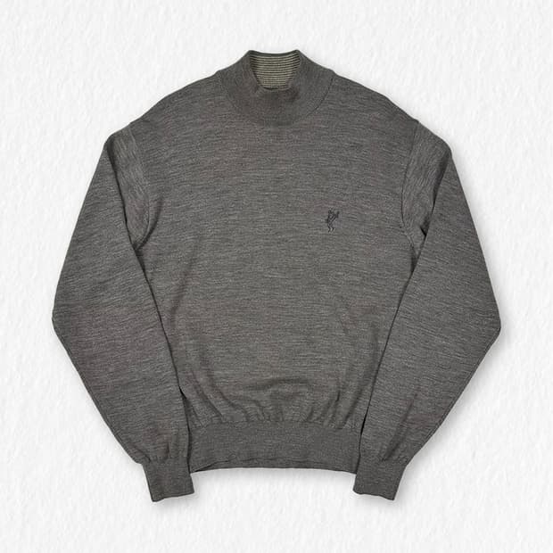 ASHWORTH 반폴라 울100% 니트