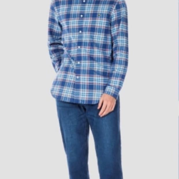 라코스테 테이퍼드 데님 팬츠