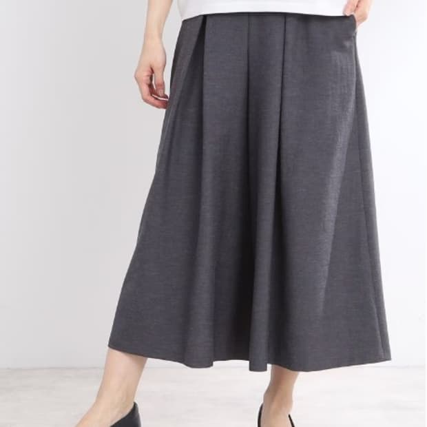 셀프서비스 와이드 리넨 치마바지
