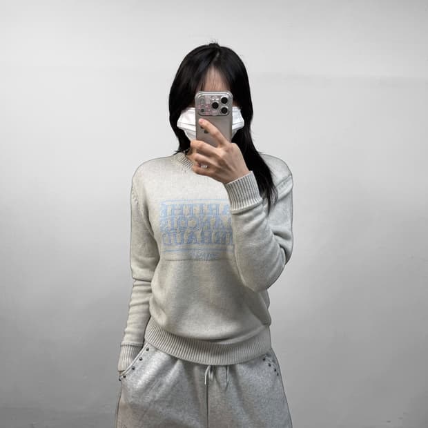 마리떼프랑소와저버 스펠 로고 라운드 니트