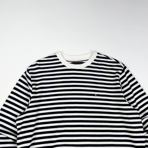 타미힐피거 플래그 스트라이프 긴팔티셔츠 (M)