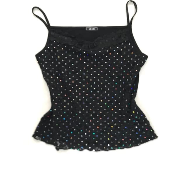 Rainbow cubic black mini sleeveless