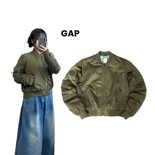 갭 ma-1 항공 점퍼 자켓 카키